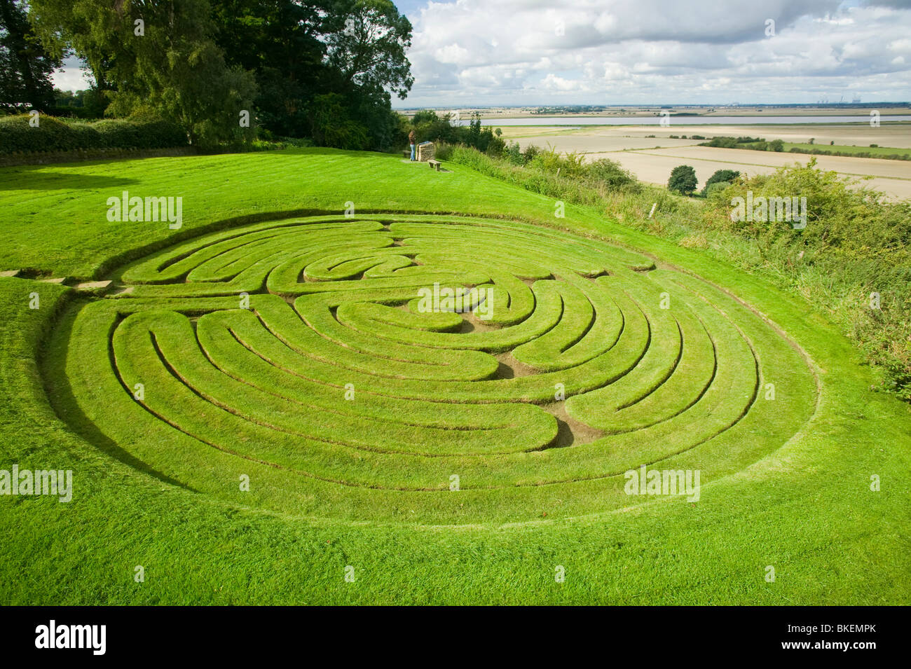 Julians Bower ein altes Labyrinth am Alkborough an der Humber-Mündung. Stockfoto
