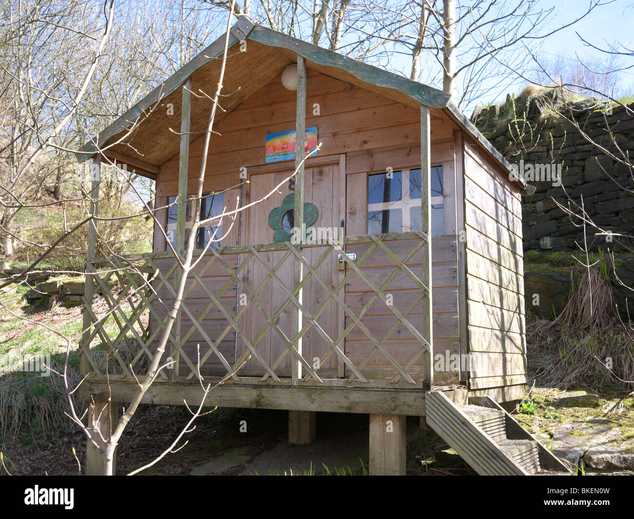 Kinderspielhaus. England-UK. Stockfoto