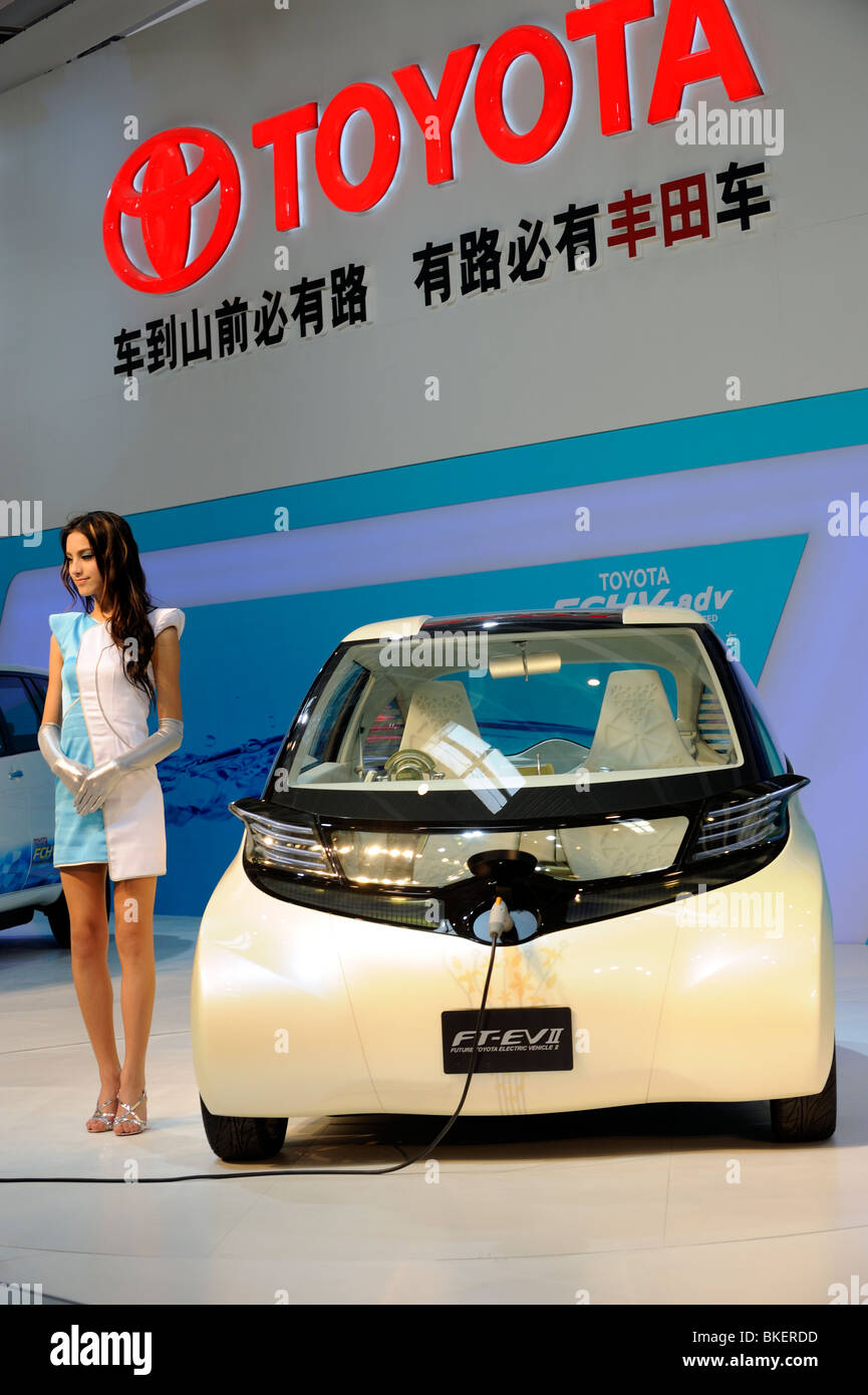 Zukünftige Toyota Elektrofahrzeug II FT-EVII Konzeptfahrzeug auf der Beijing Auto Show 2010. Stockfoto