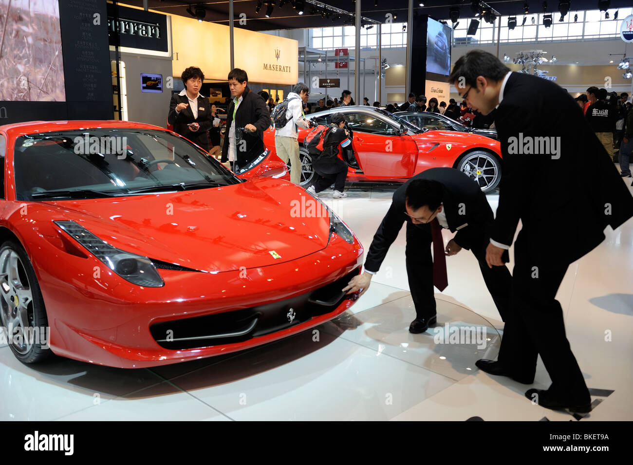 Ferrari Stand auf der Beijing Auto Show.  23. April 2010 Stockfoto