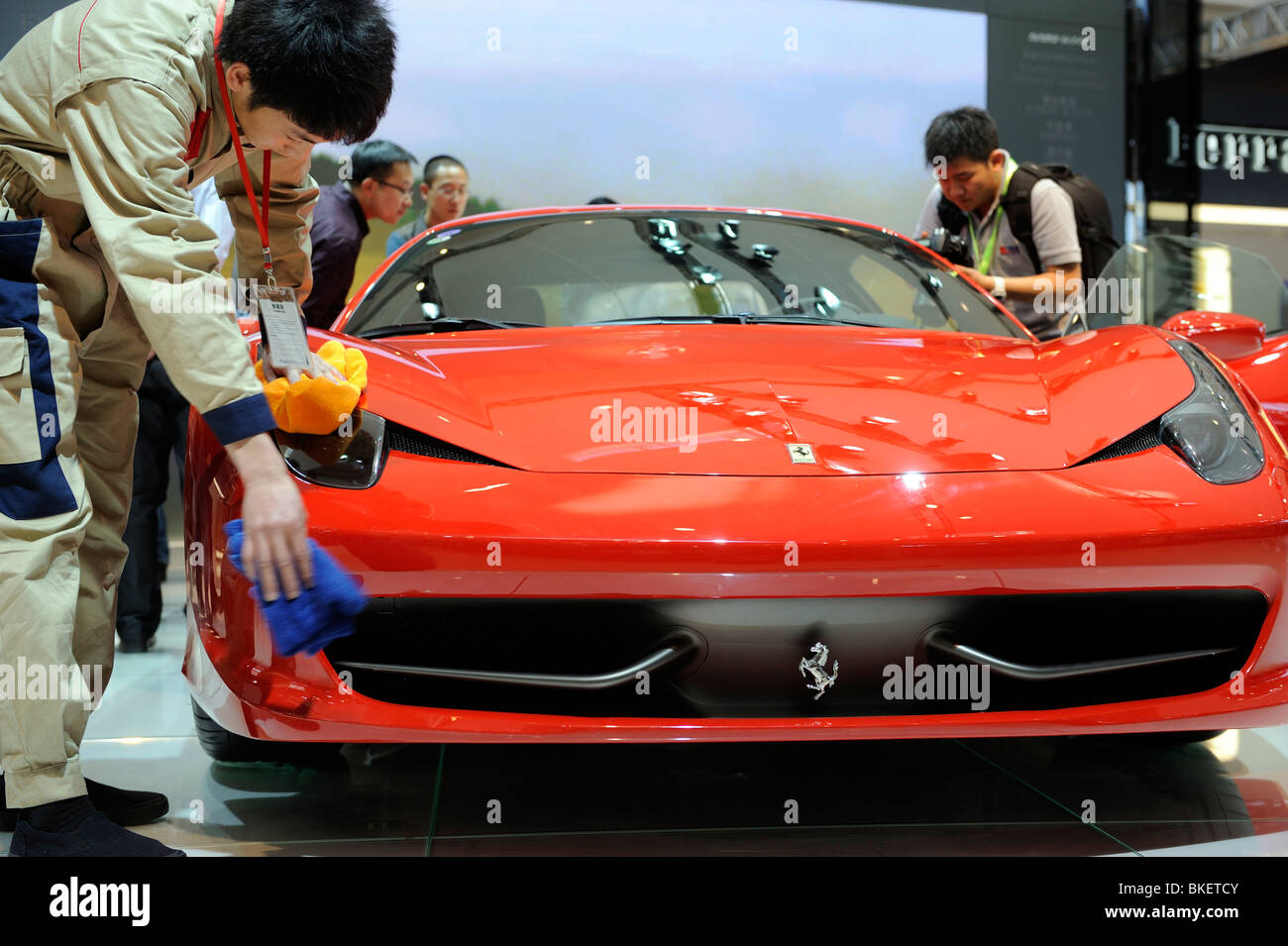 Ferrari Stand auf der Beijing Auto Show.  23. April 2010 Stockfoto
