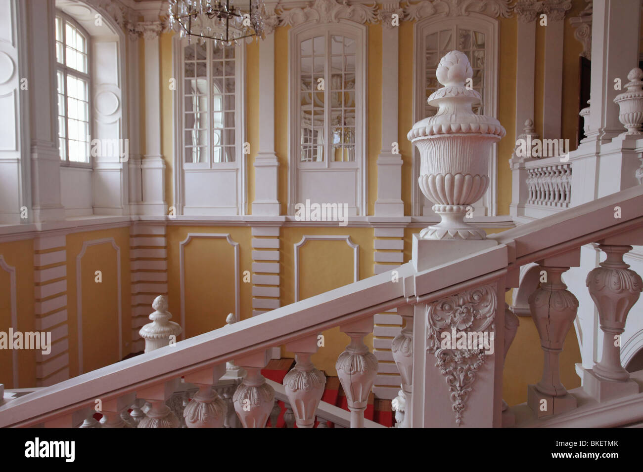 Rundale Palace ist eines der herausragendsten Bauwerke des Barock und Rokoko-Kunst in Lettland. Stockfoto