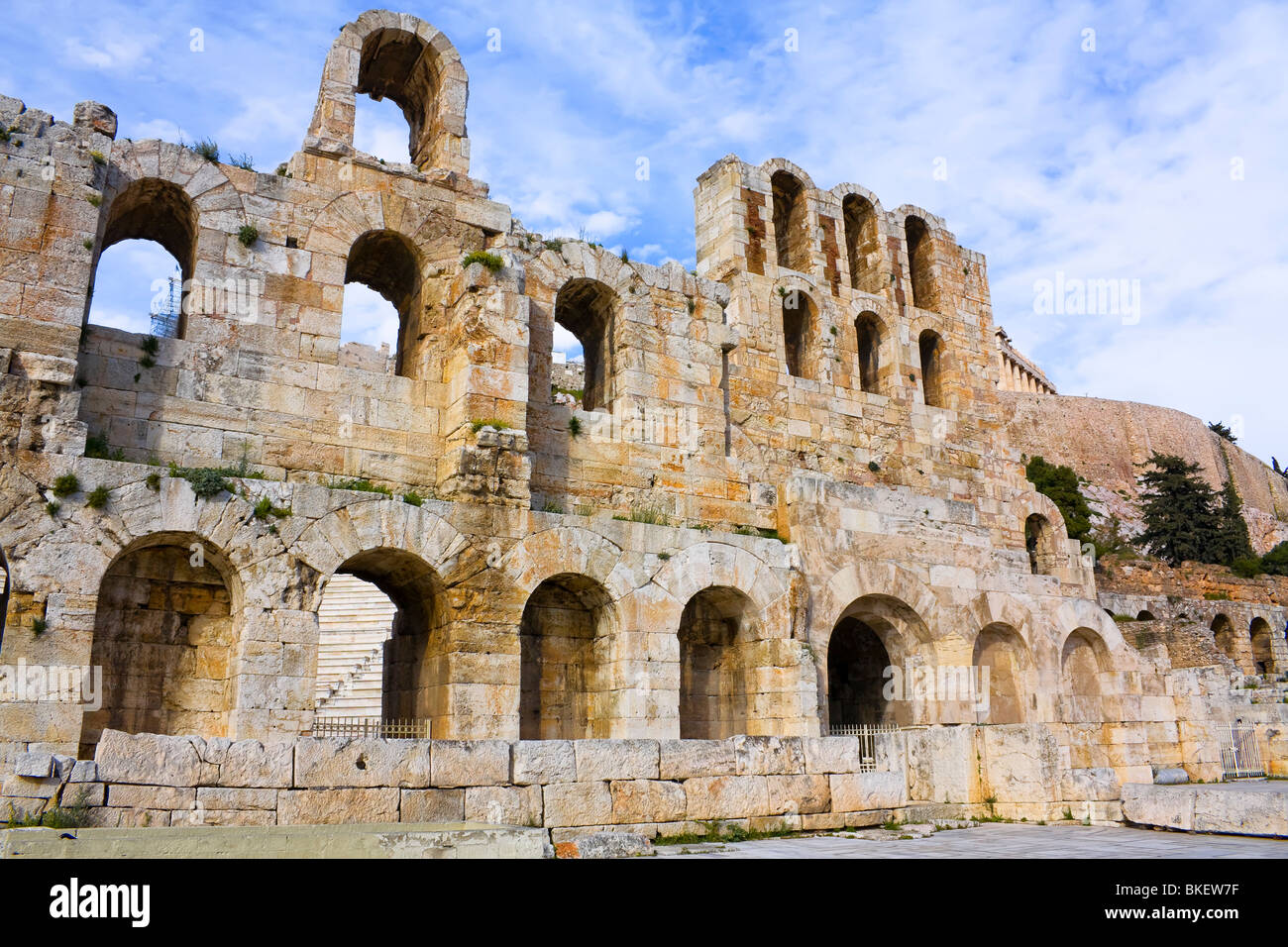 Odeon des Herodes Atticus auf Akropolis in Athen Stockfoto