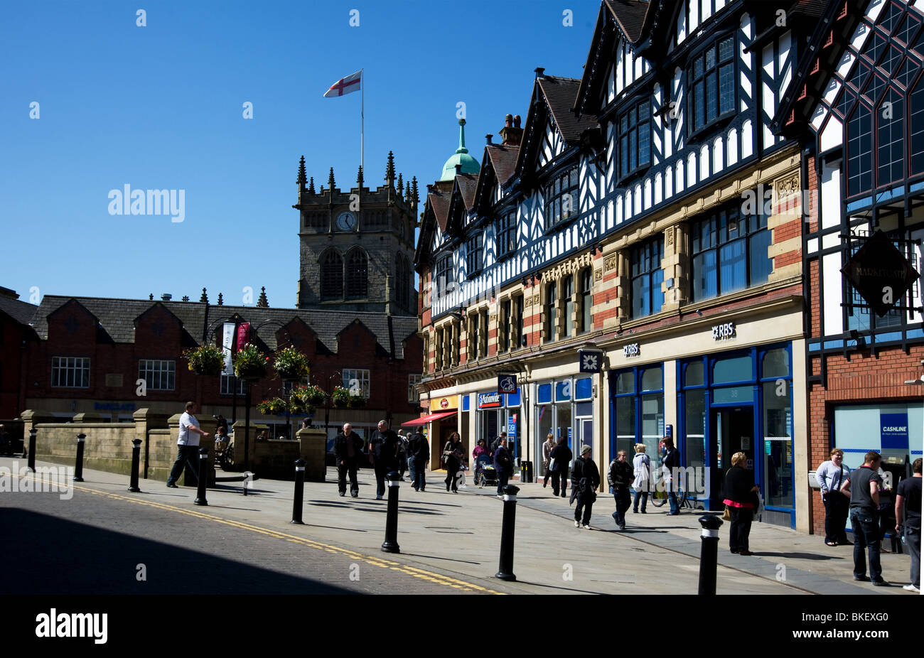 Wigan Stadtzentrum Stockfoto