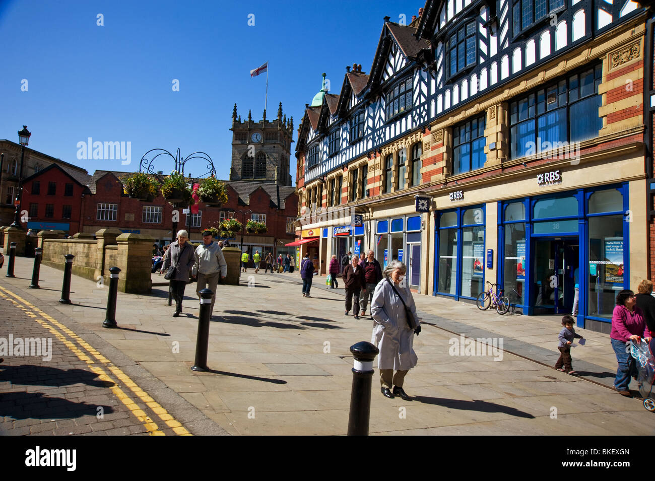 Wigan Stadtzentrum Stockfoto