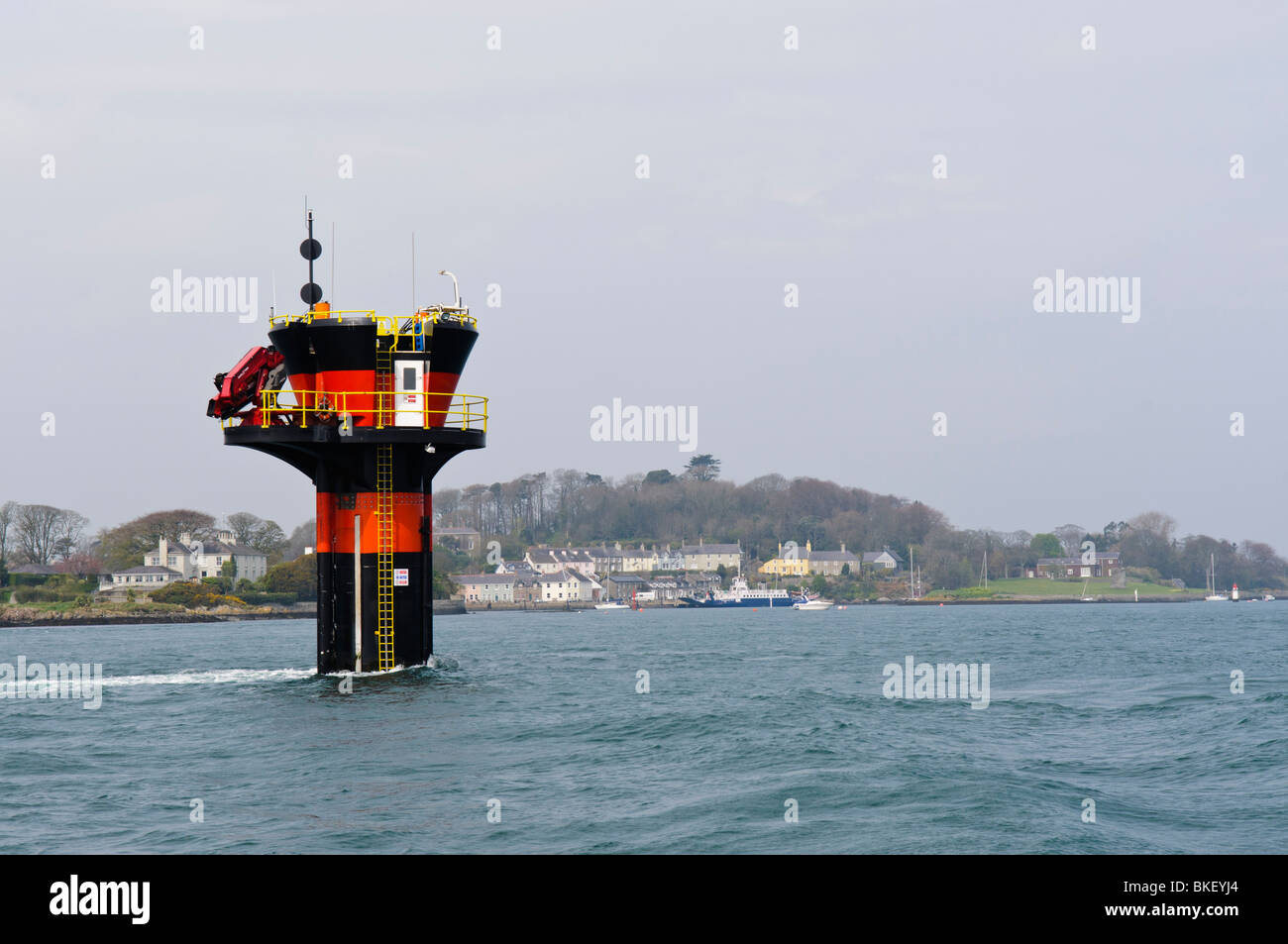 Seagen Gezeitenenergie installation, Strangford Lough, Nordirland. Stockfoto