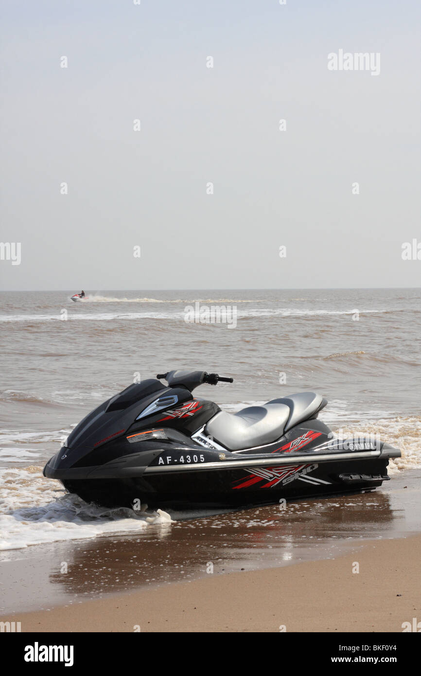 Ein Yamaha Jetski am Strand U.K. Stockfoto