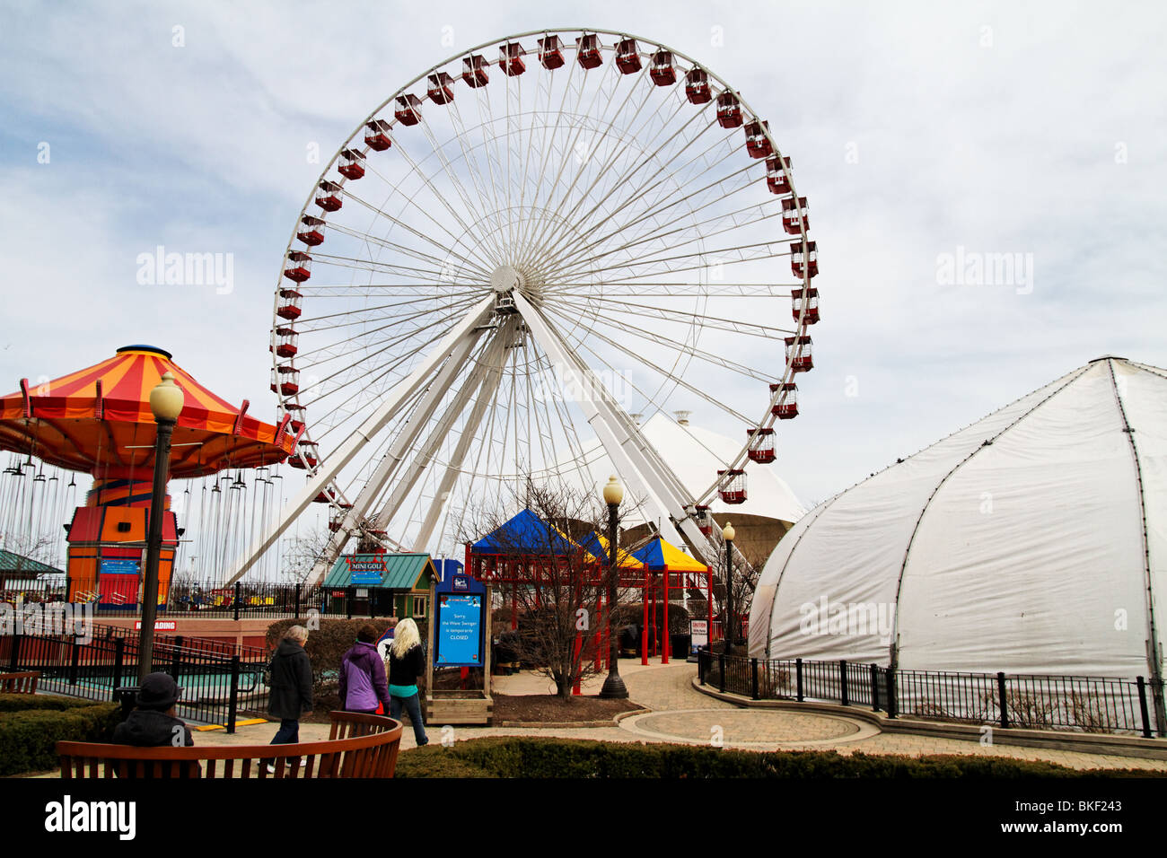 Navy Pier Riesenrad Stockfoto
