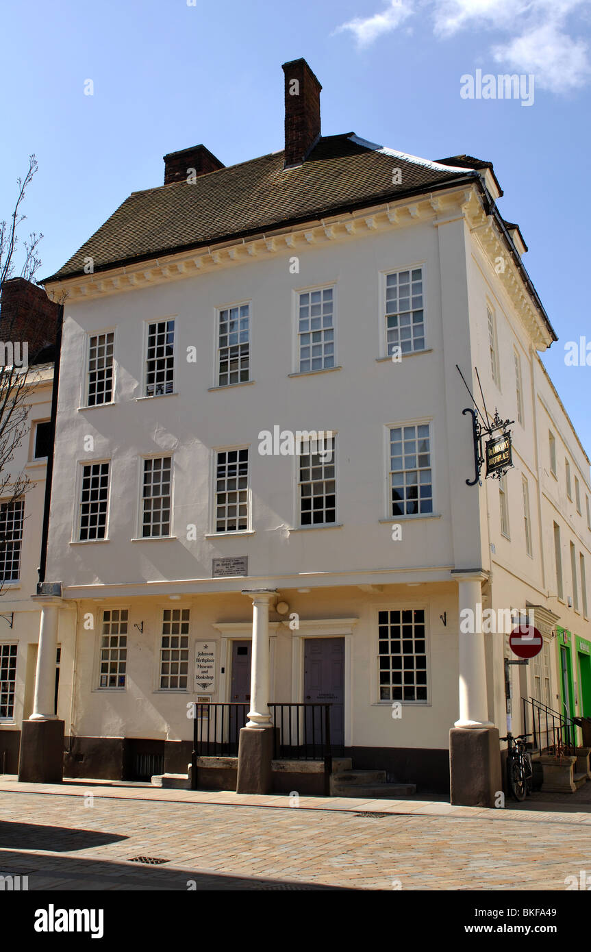 Dr. Johnson Geburtsort, Lichfield, Staffordshire, England, UK Stockfoto