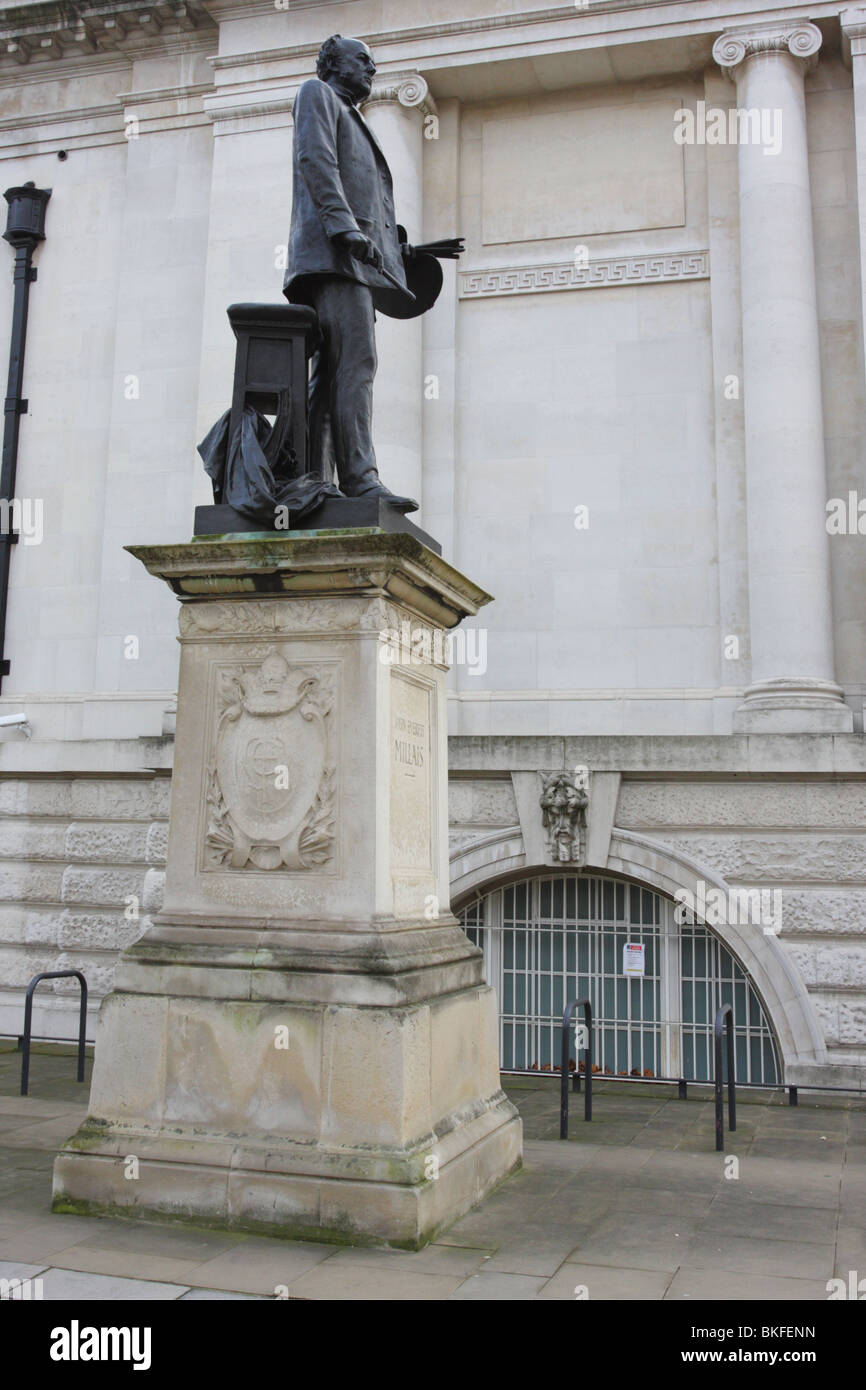 Bronzestatue des Künstlers Sir John Everett Millais, John Islip Stret, London. Stockfoto