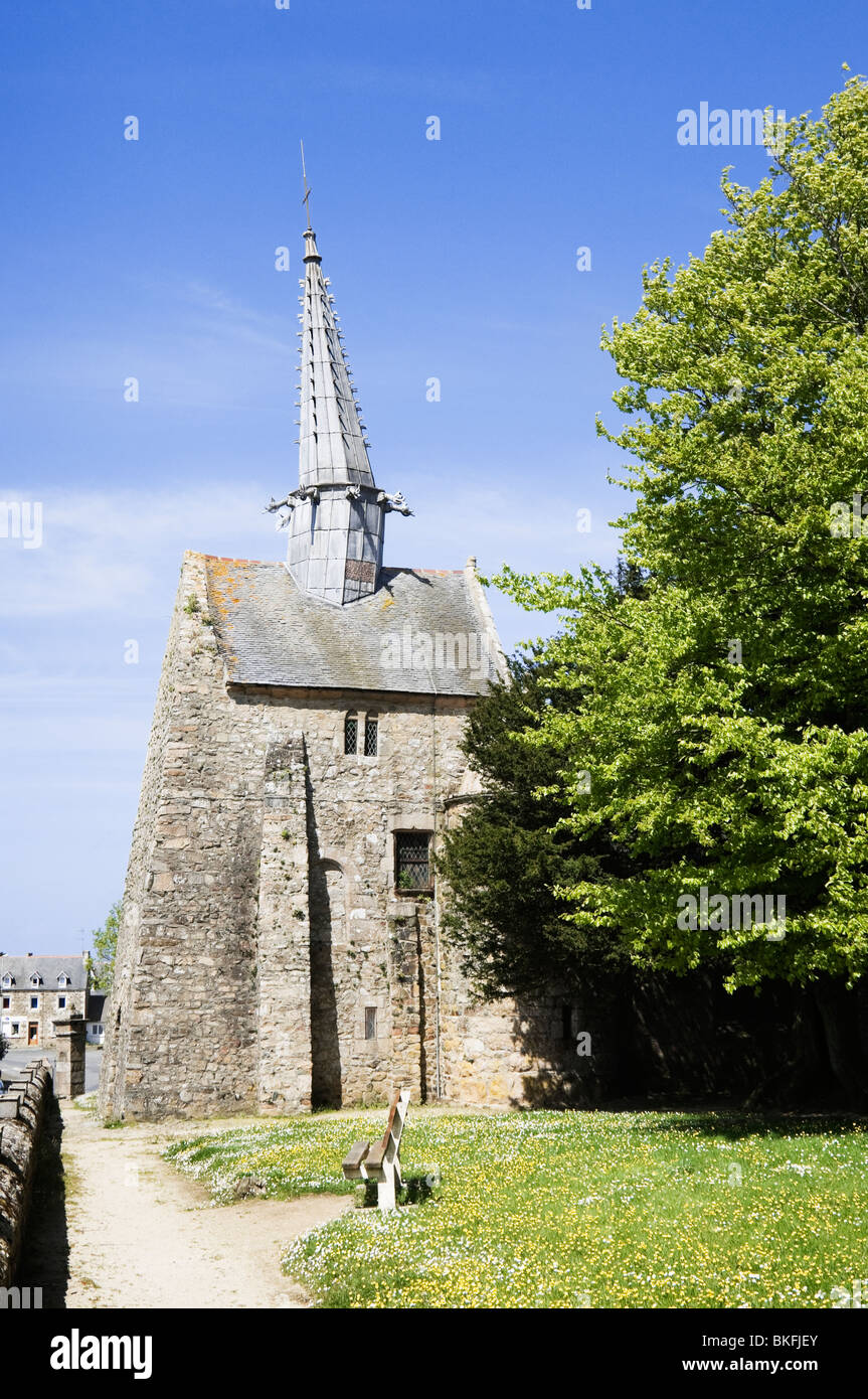 St. Gonery Kapelle Plougrescant Brittany France Stockfoto