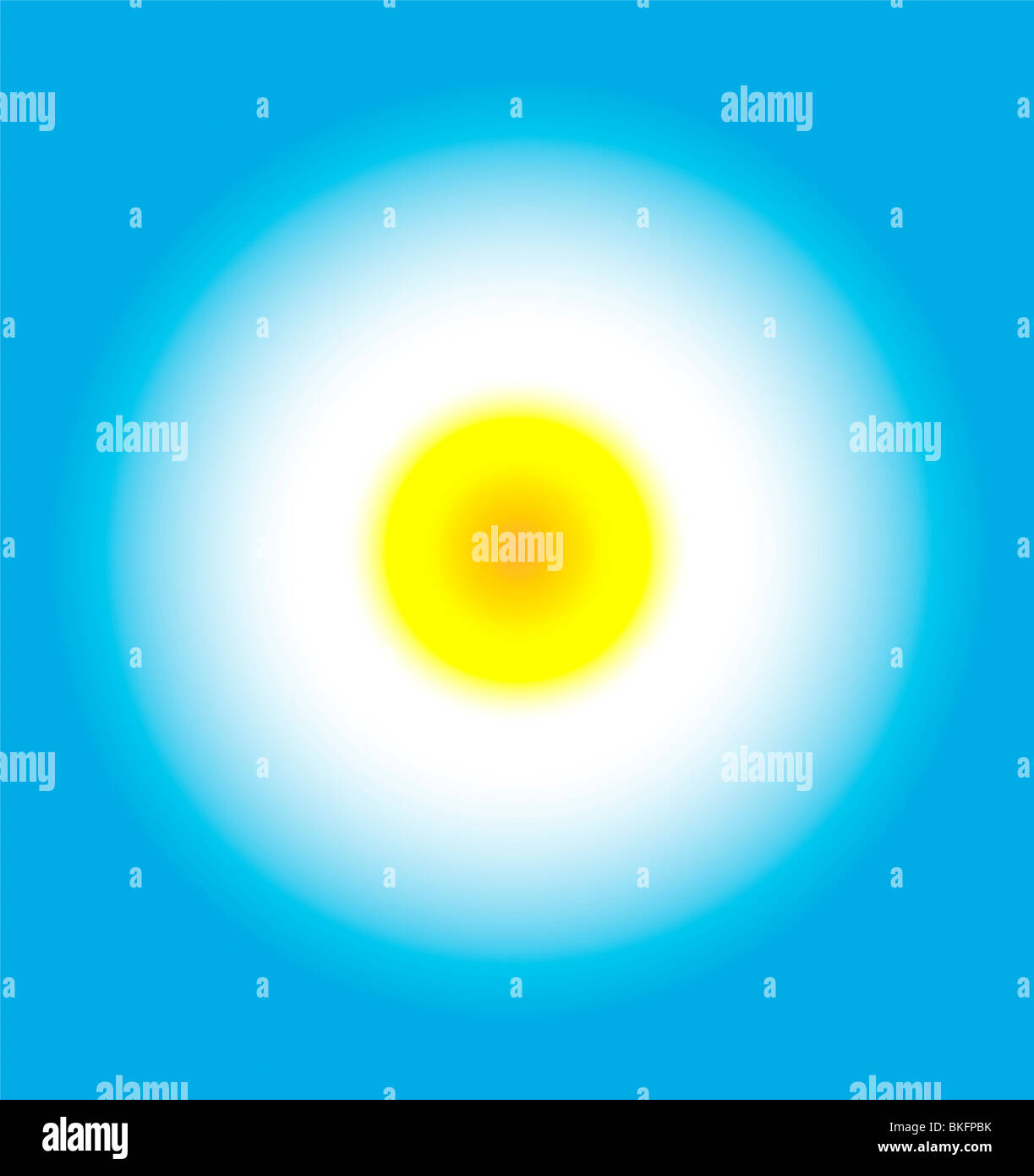 Sonne Licht verblassen in schönen blauen Himmel Stockfoto