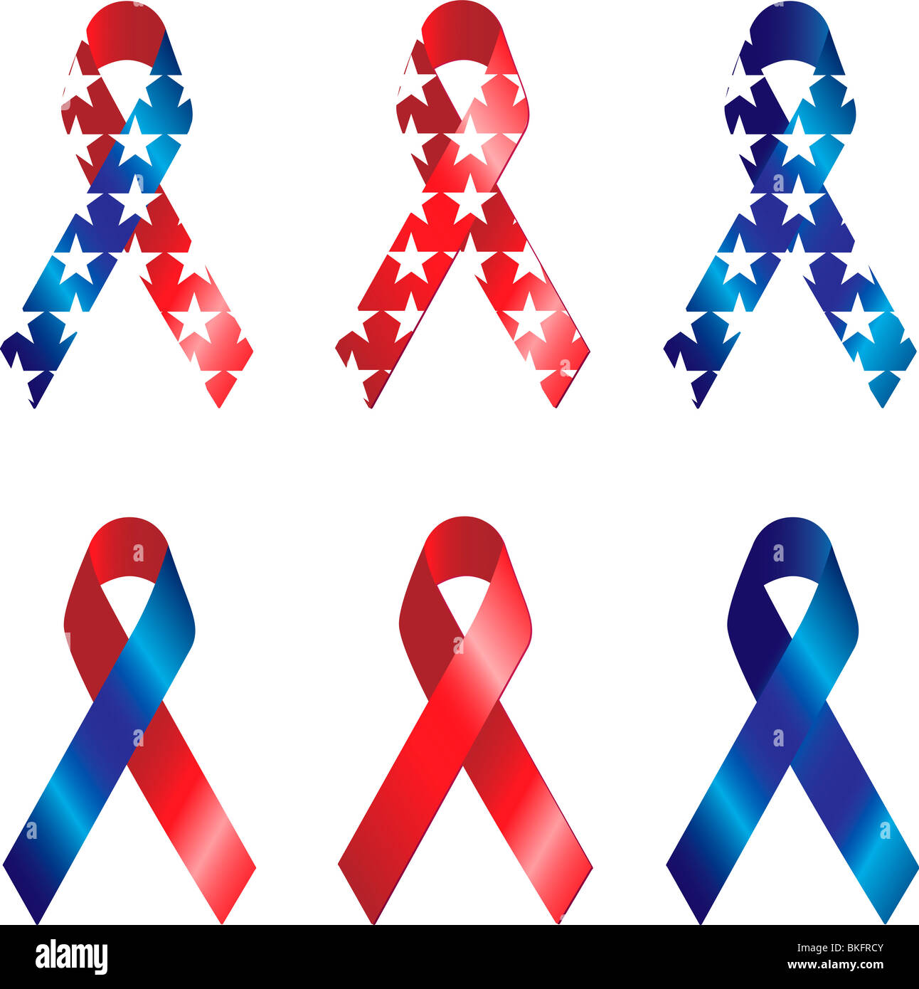 Herzen Hintergrund mit Sternen und Streifen in den Farben der amerikanischen Flagge Stockfoto