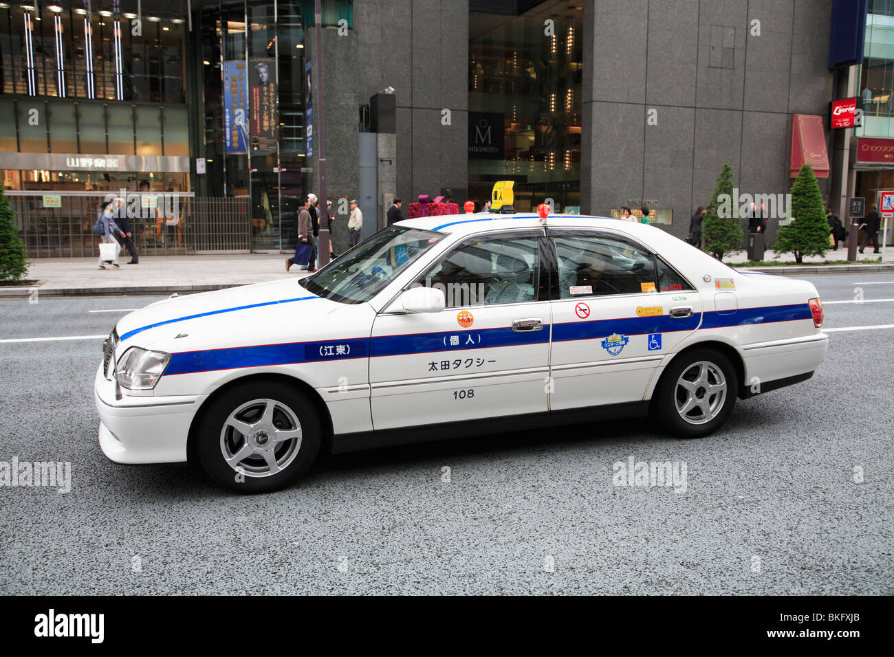 Taxi, Ginza, Tokio, Japan, Asien Stockfoto