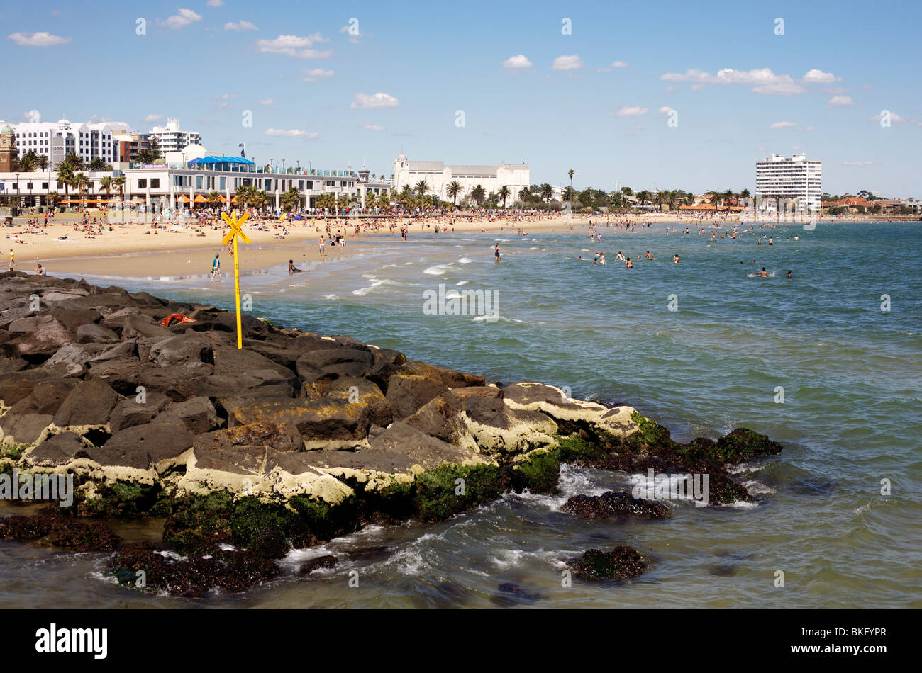 St Kilda Beach, Melbourne, Victoria, Australien Stockfoto