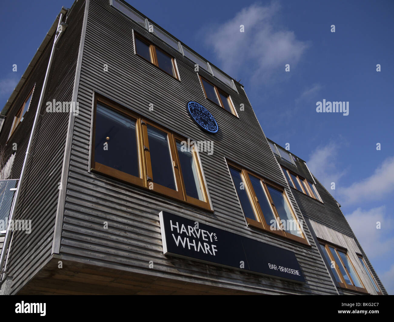 Moderne Holz verkleidet Gebäude Falmouth Großbritannien Stockfoto