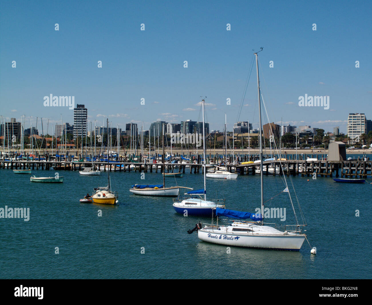 St Kilda Marina, Melbourne, Victoria, Australien Stockfoto