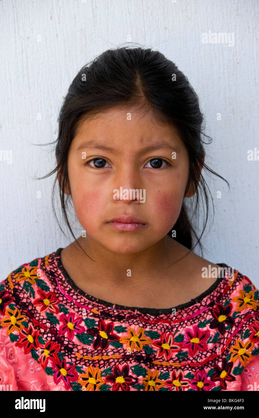 Maya-Kind Solola Abteilung Guatemala Stockfoto