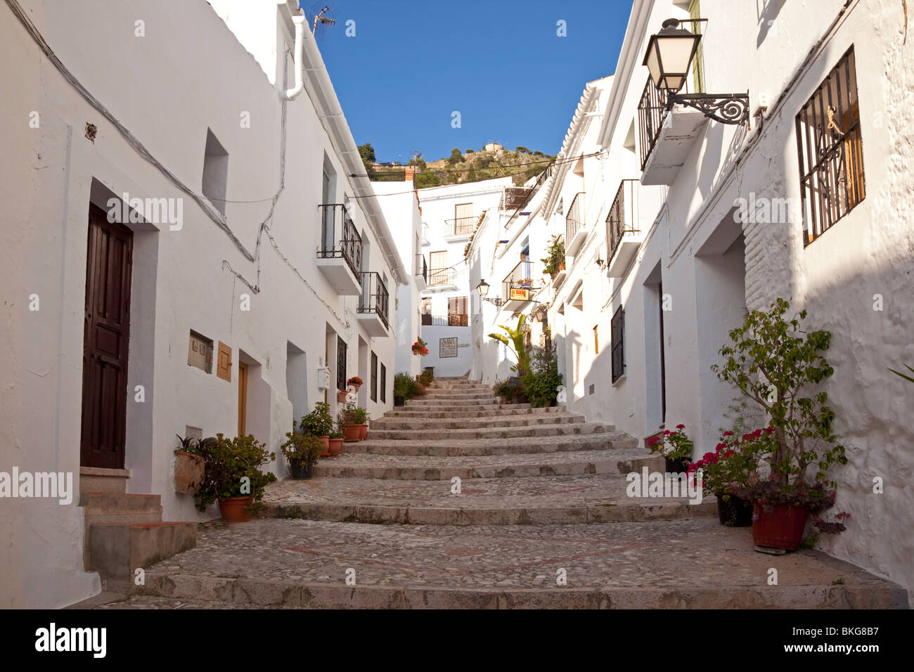 Altstadt, Frigiliana, Andalusien, Spanien Stockfoto