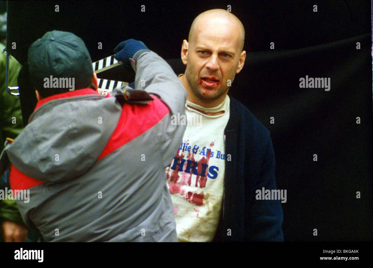 PRODUKTION (ALT) DREHORT (ALT) HINTER DEN KULISSEN (ALT) AM SET (ALT) O/S "TWELVE MONKEYS" (1995) MIT BRUCE WILLIS FILM Stockfoto