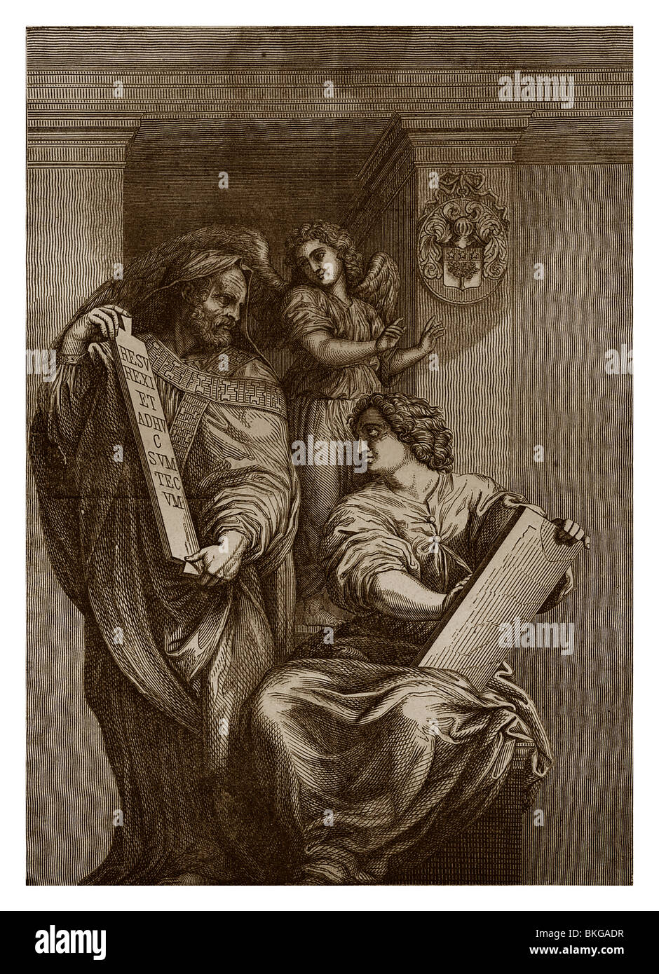 Michelangelos Fresko. -Histoire Populaire De La France, Tome Deuxième ch Lahure Publikation, um 1860 Stockfoto