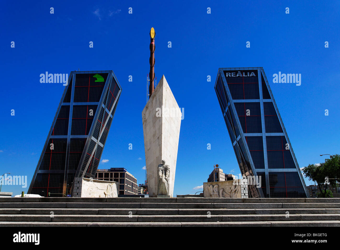 Puerta de Europa, Placa de Castilla, Madrid, Spanien Stockfoto