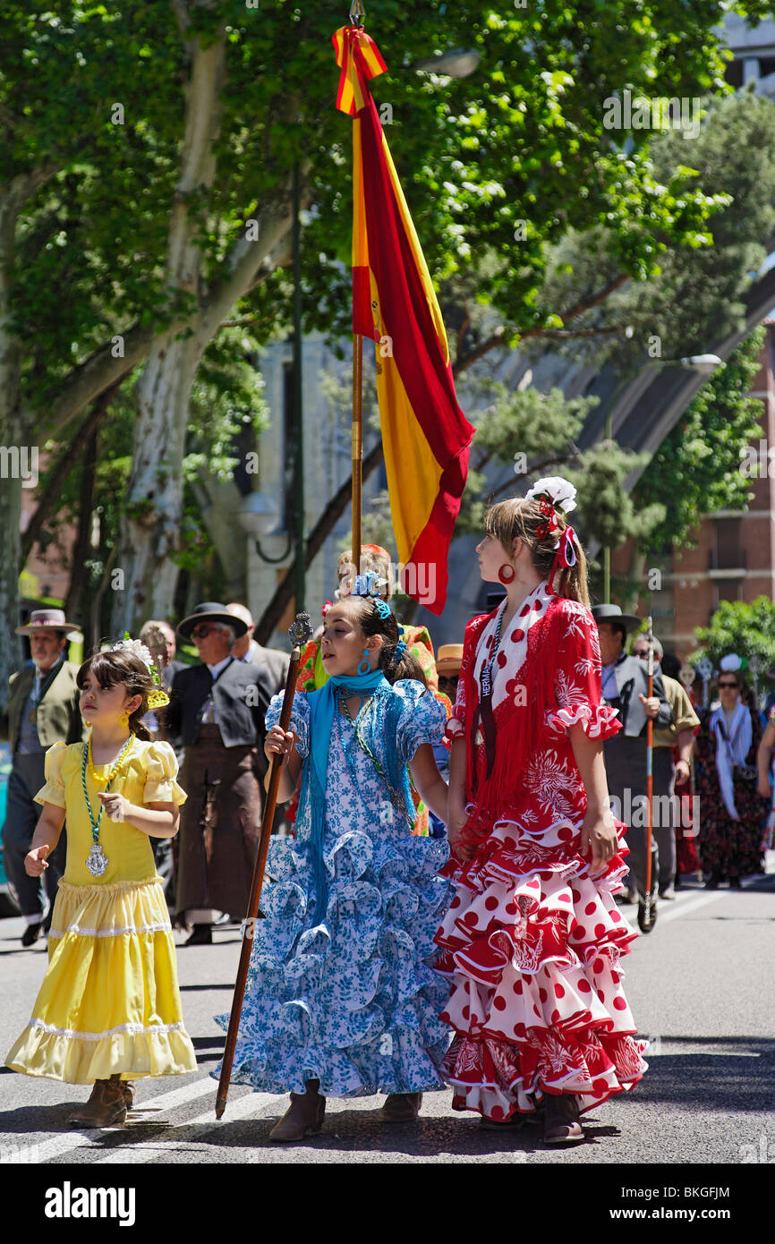 Andalusische Feier, Romeria, Madrid, Spanien Stockfoto