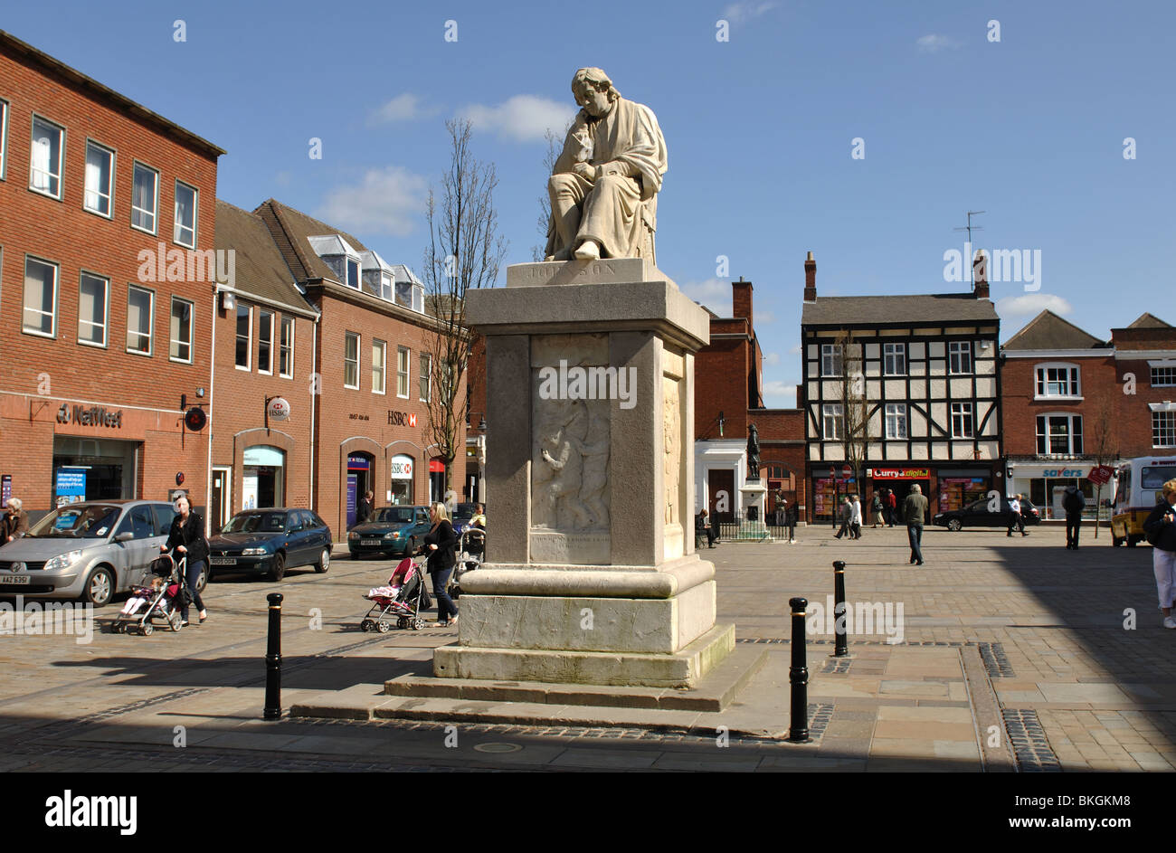 Dr. Johnson Statue, Lichfield, Staffordshire, England, UK Stockfoto