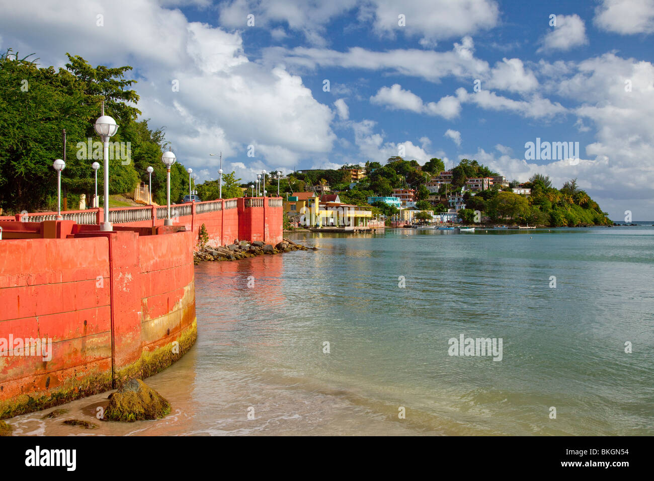 Der Punta Santiago Waterfront, Puerto Rico, Karibik. Stockfoto