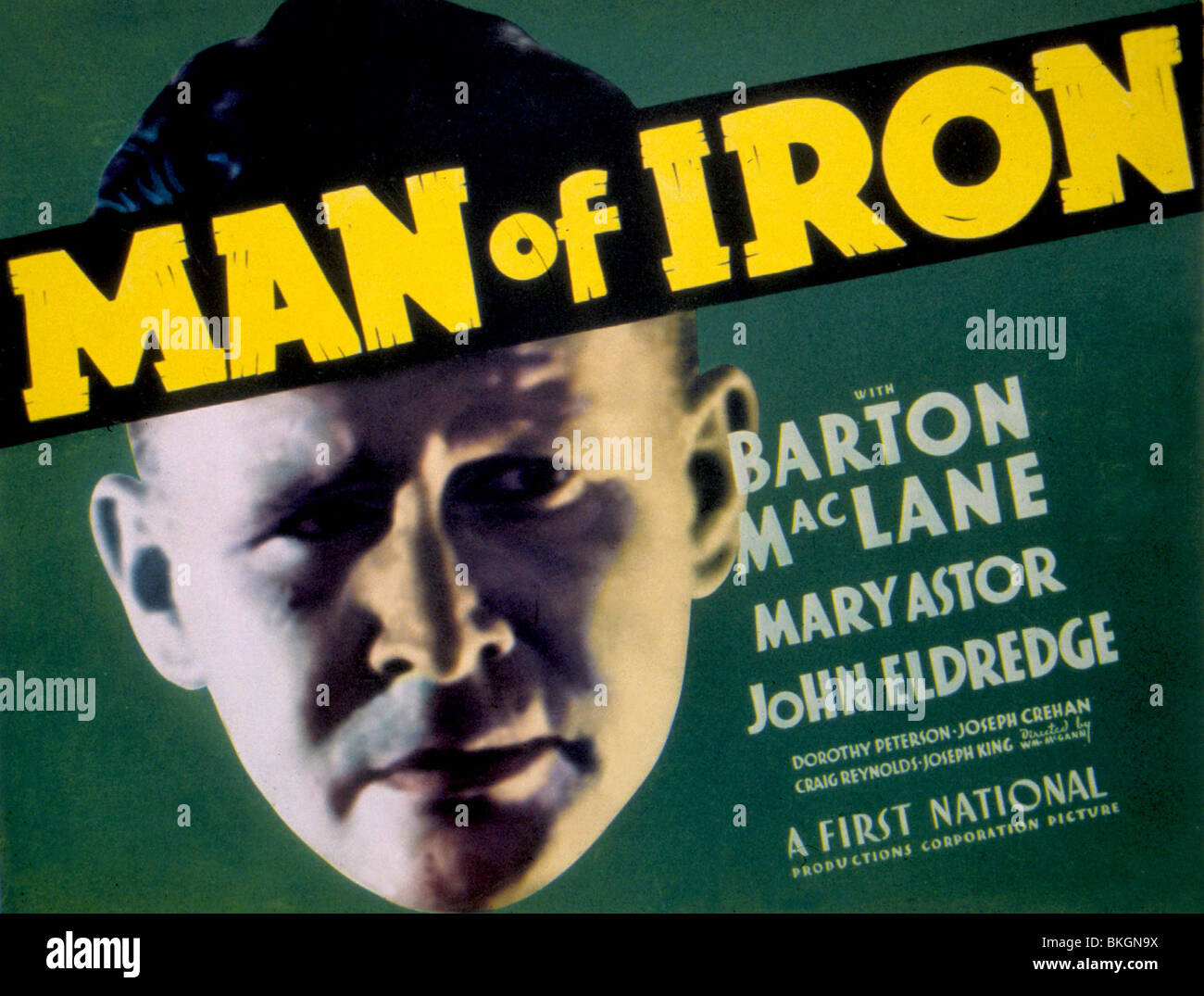 MANN VON EISEN-1935 POSTER Stockfoto