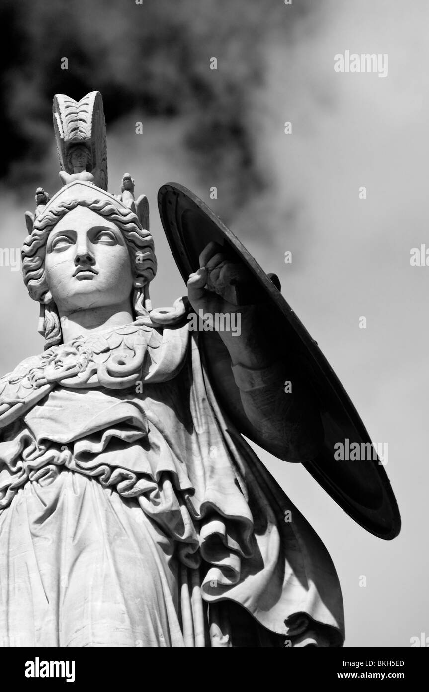 Nahaufnahme von der Statue der Athena Pallas, Athen, Griechenland Stockfoto