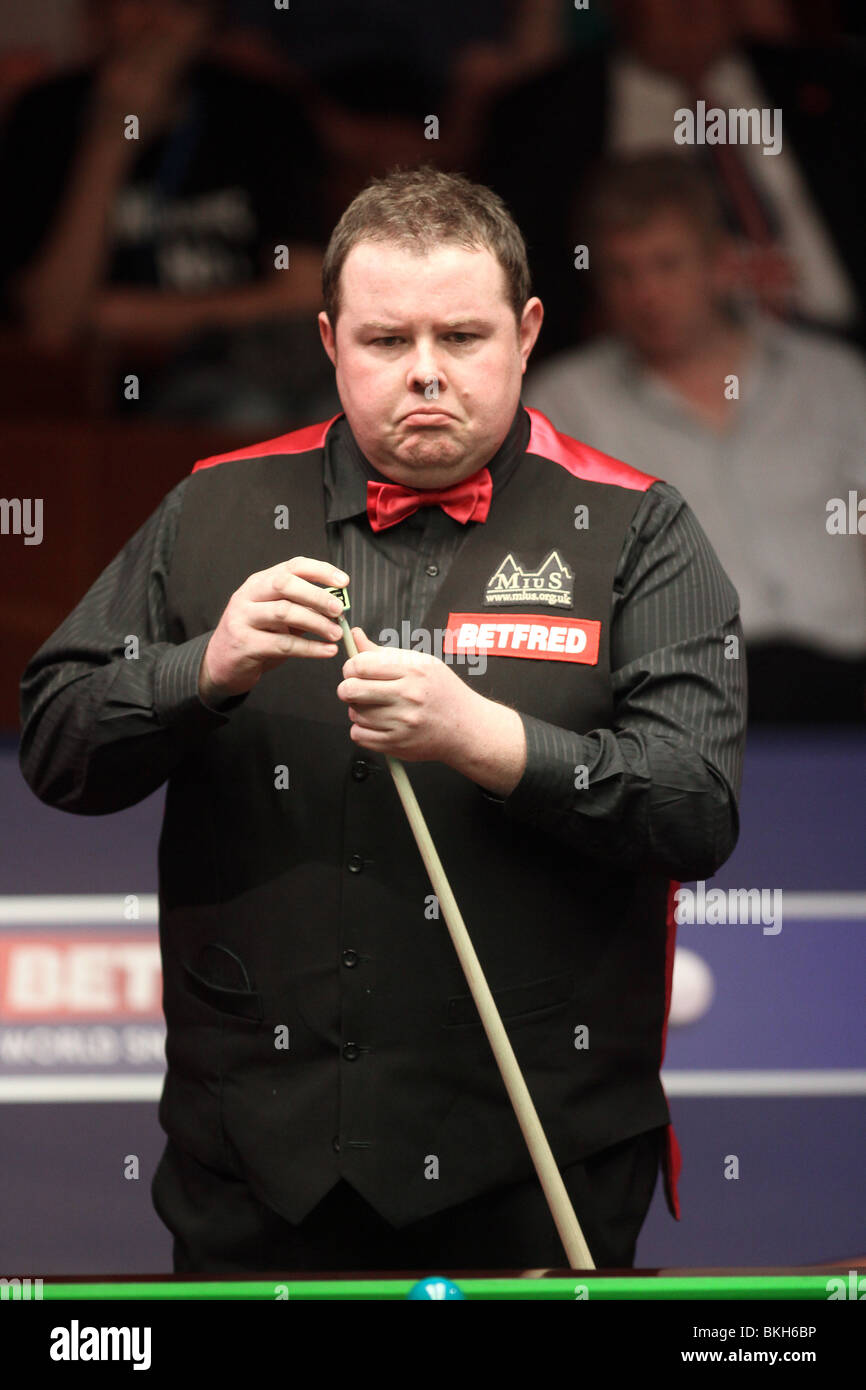 STEPHEN LEE WORLD SNOOKER CHAMPIONSHIP der Tiegel SHEFFIELD ENGLAND 21. April 2010 Stockfoto