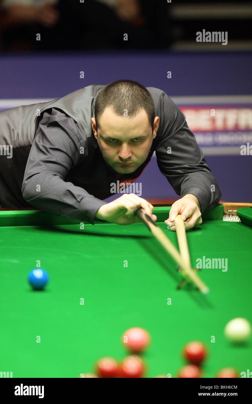 STEPHEN MAGUIRE WORLD SNOOKER CHAMPIONSHIP der Tiegel SHEFFIELD ENGLAND 21. April 2010 Stockfoto