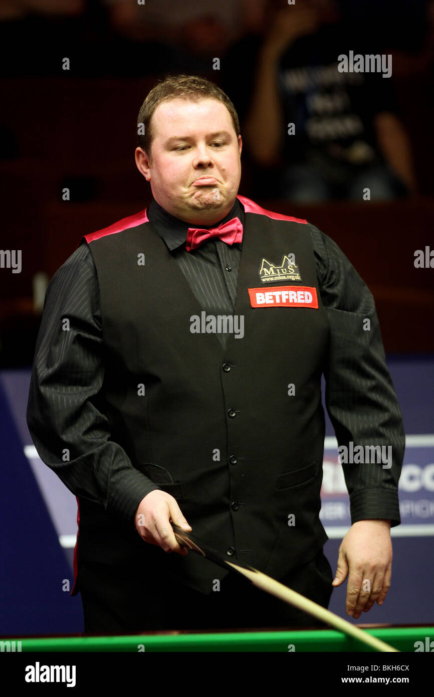 STEPHEN LEE WORLD SNOOKER CHAMPIONSHIP der Tiegel SHEFFIELD ENGLAND 21. April 2010 Stockfoto