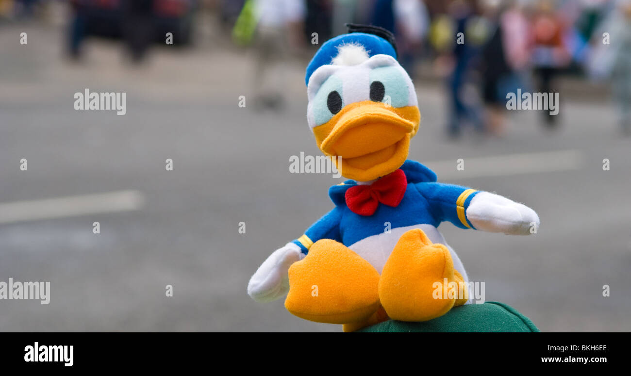 Flauschige Spielzeug von Donald duck Stockfoto