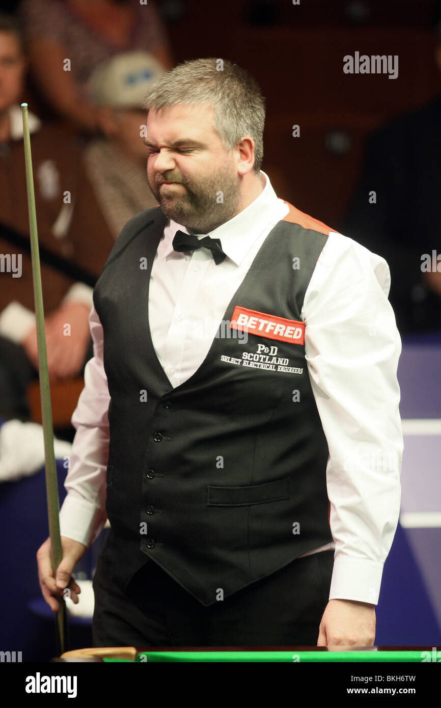 MARCUS CAMPBELL WORLD SNOOKER CHAMPIONSHIP der Tiegel SHEFFIELD ENGLAND 19. April 2010 Stockfoto