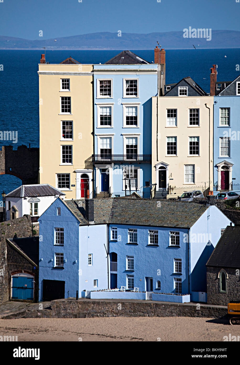 Häuser Tenby Wales UK Stockfoto