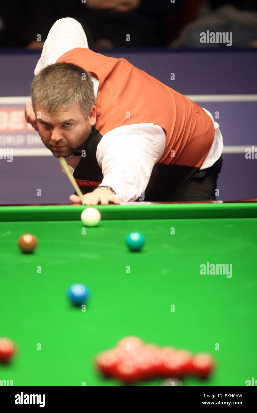 MARCUS CAMPBELL WORLD SNOOKER CHAMPIONSHIP der Tiegel SHEFFIELD ENGLAND 19. April 2010 Stockfoto