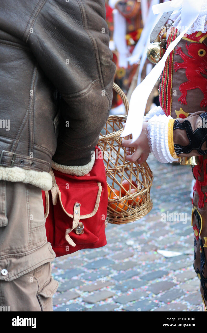 Karneval von Binche.  Antike und repräsentative Kulturereignis von Wallonien, Belgien Stockfoto