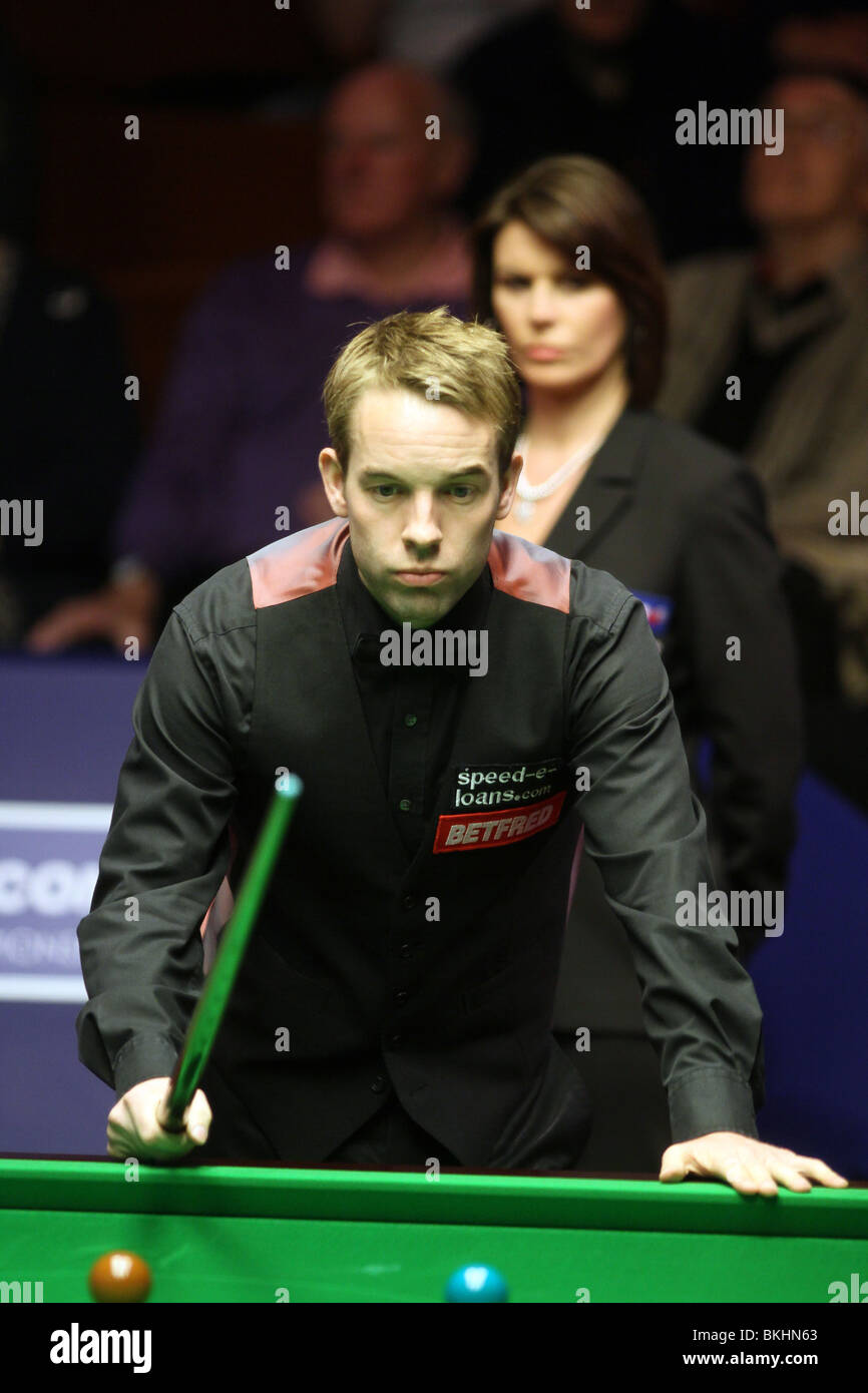 ALI CARTER WORLD SNOOKER CHAMPIONSHIP der Tiegel SHEFFIELD ENGLAND 19. April 2010 Stockfoto