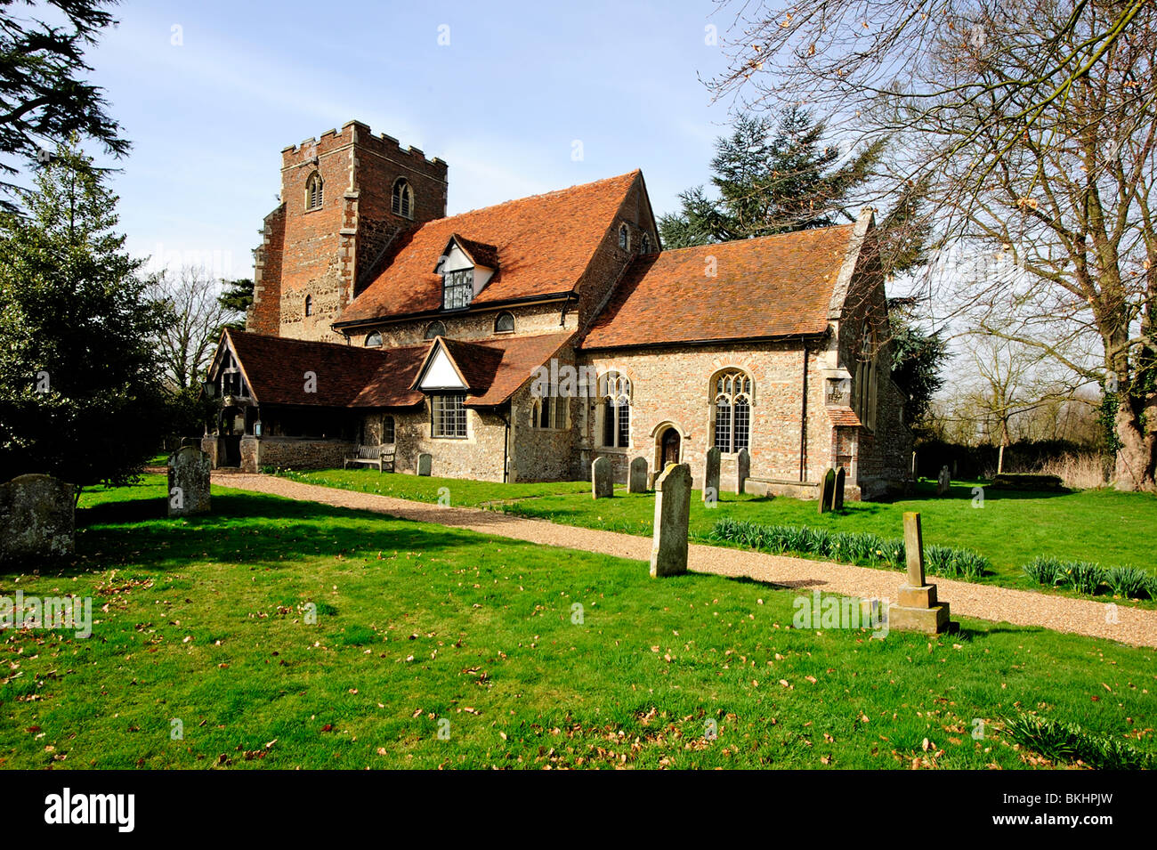 St Peter Kirche, Boxted, in der Nähe von Colchester, Essex, UK Stockfoto