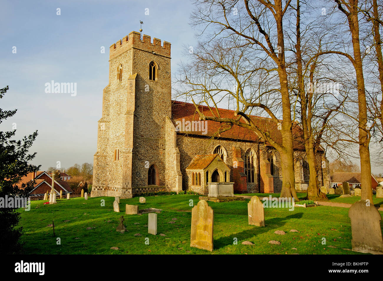 St Andrew, Bulmer, in der Nähe von Sudbury, Essex, UK Stockfoto