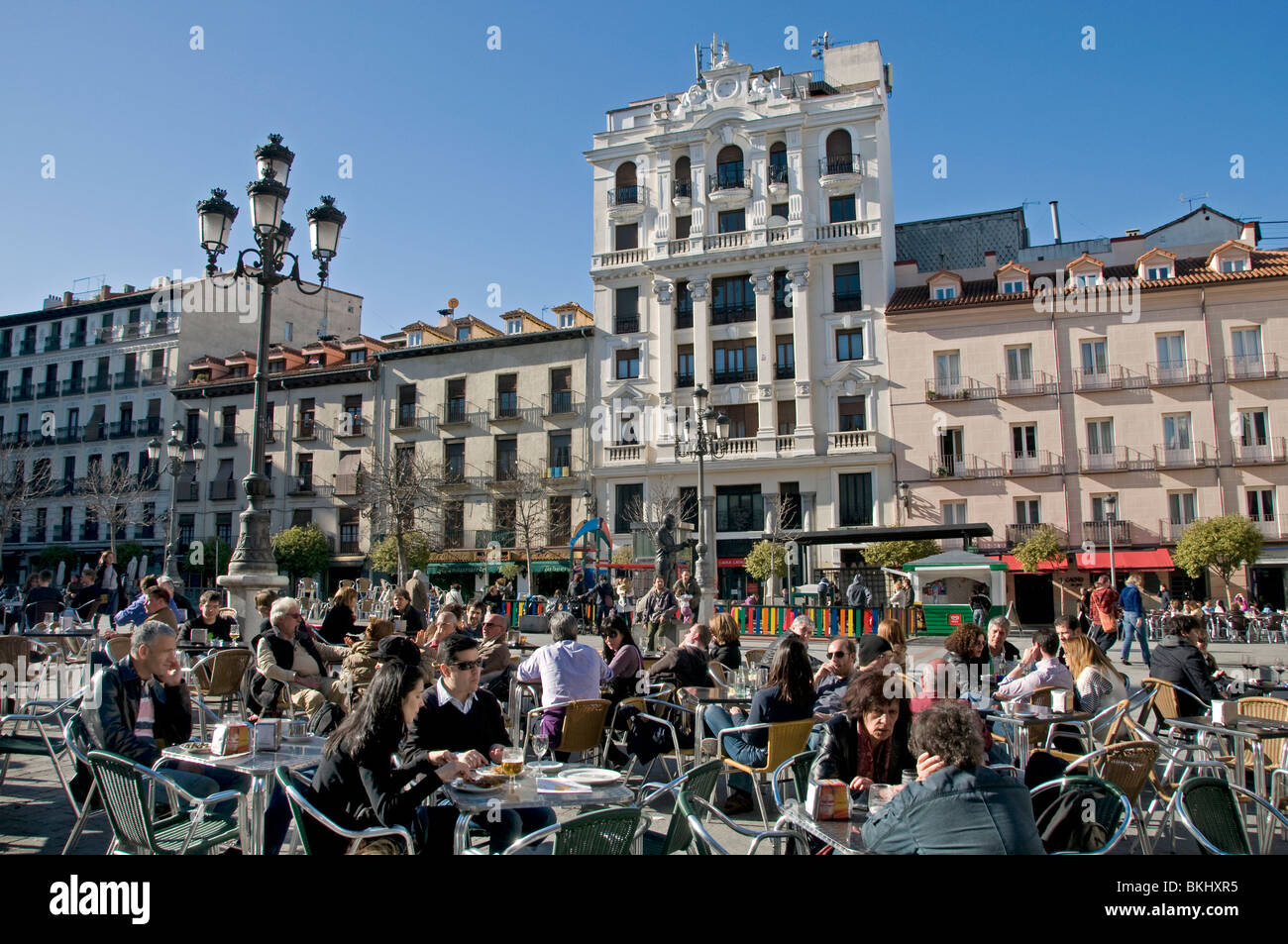 Plaza de Santa Ana Madrid Spanien Café Pub Bar Stadt Stockfoto