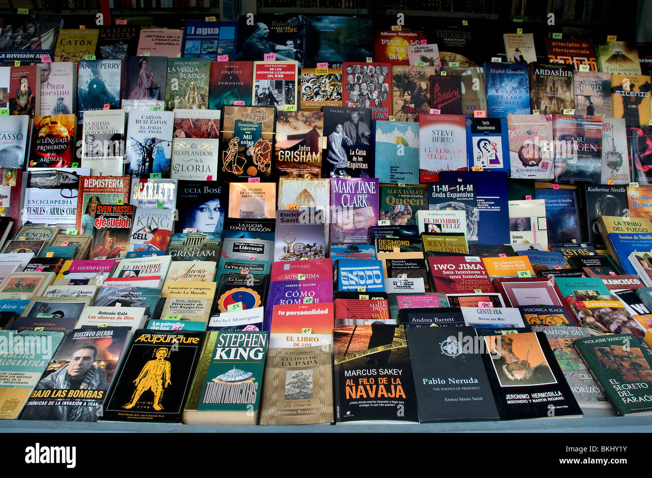 Spanien Madrid Buch Markt Paseo del Prado Bücher Spanisch Stockfoto