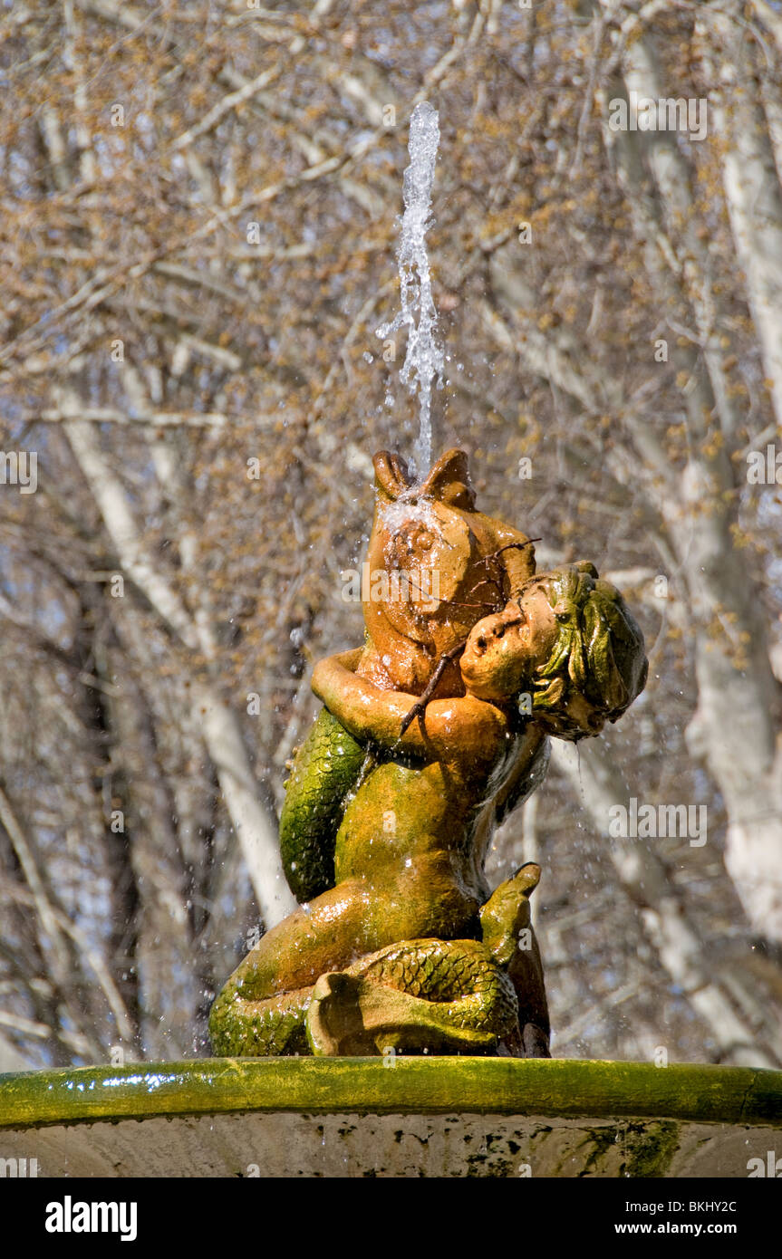 Madrid Spanien Spanische Brunnen Stockfoto