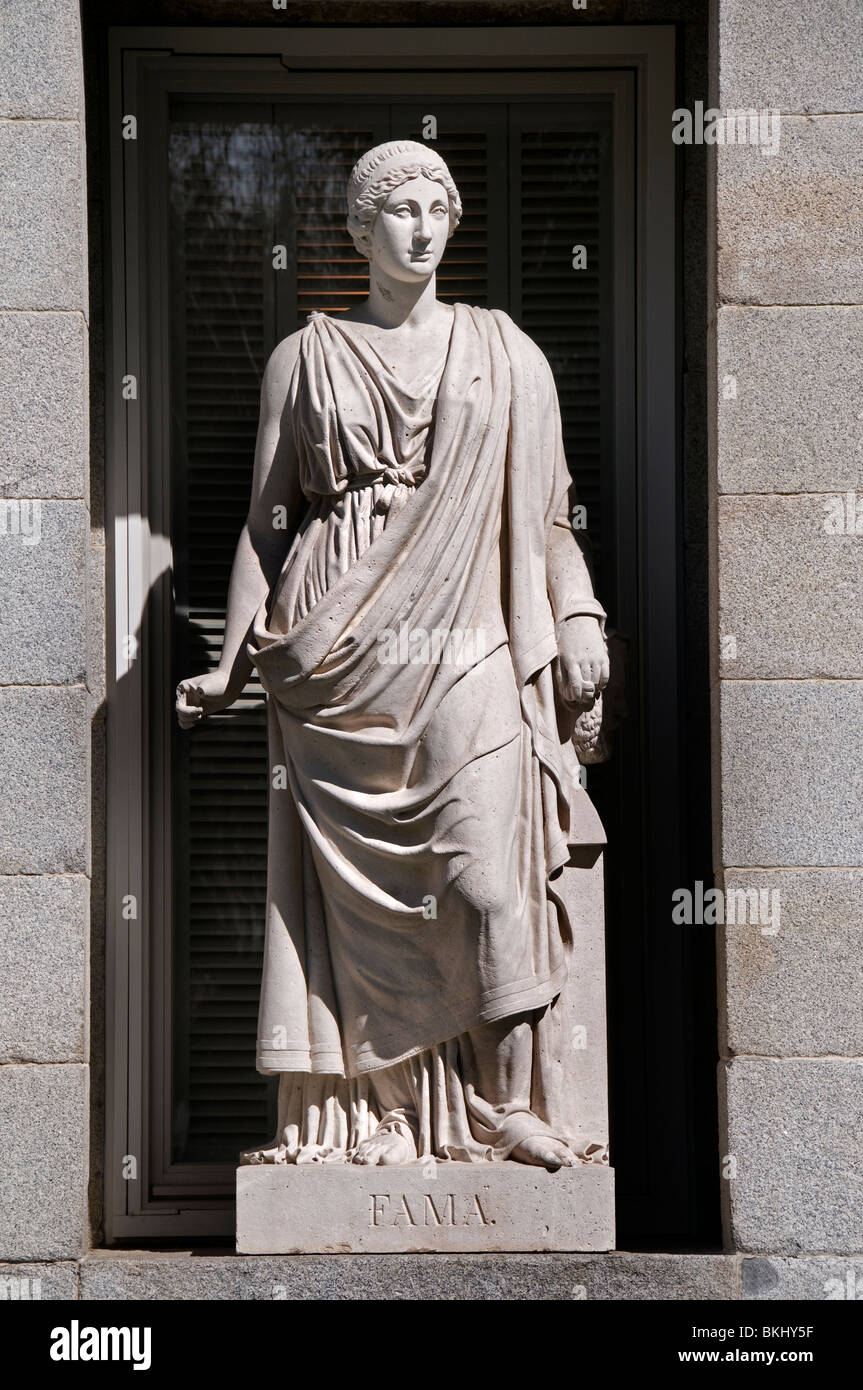Fama Fame del Prado Madrid Spanien Neo griechische römische Stockfoto