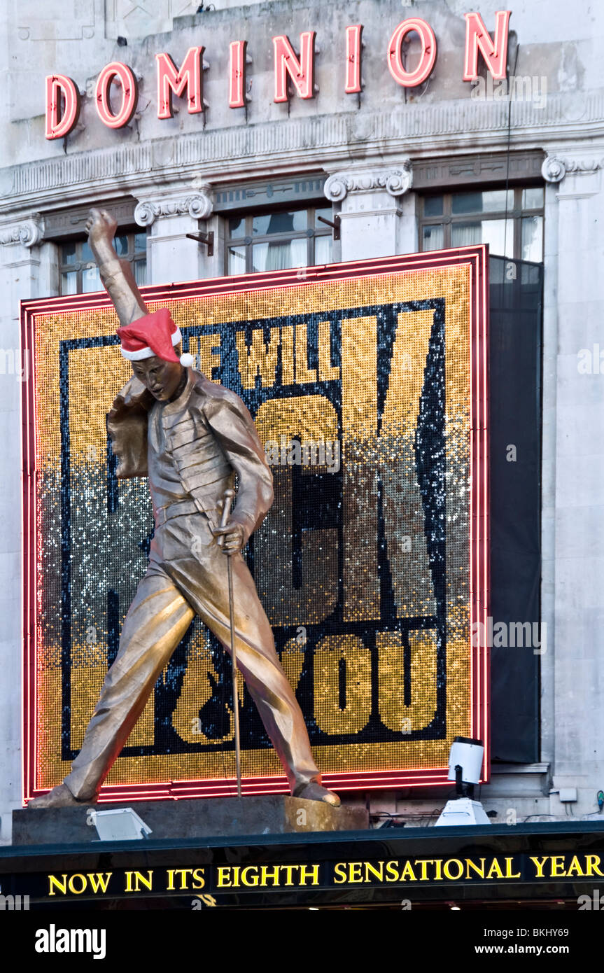 Fred Mercury über dem Dominion Theatereingang Stockfoto