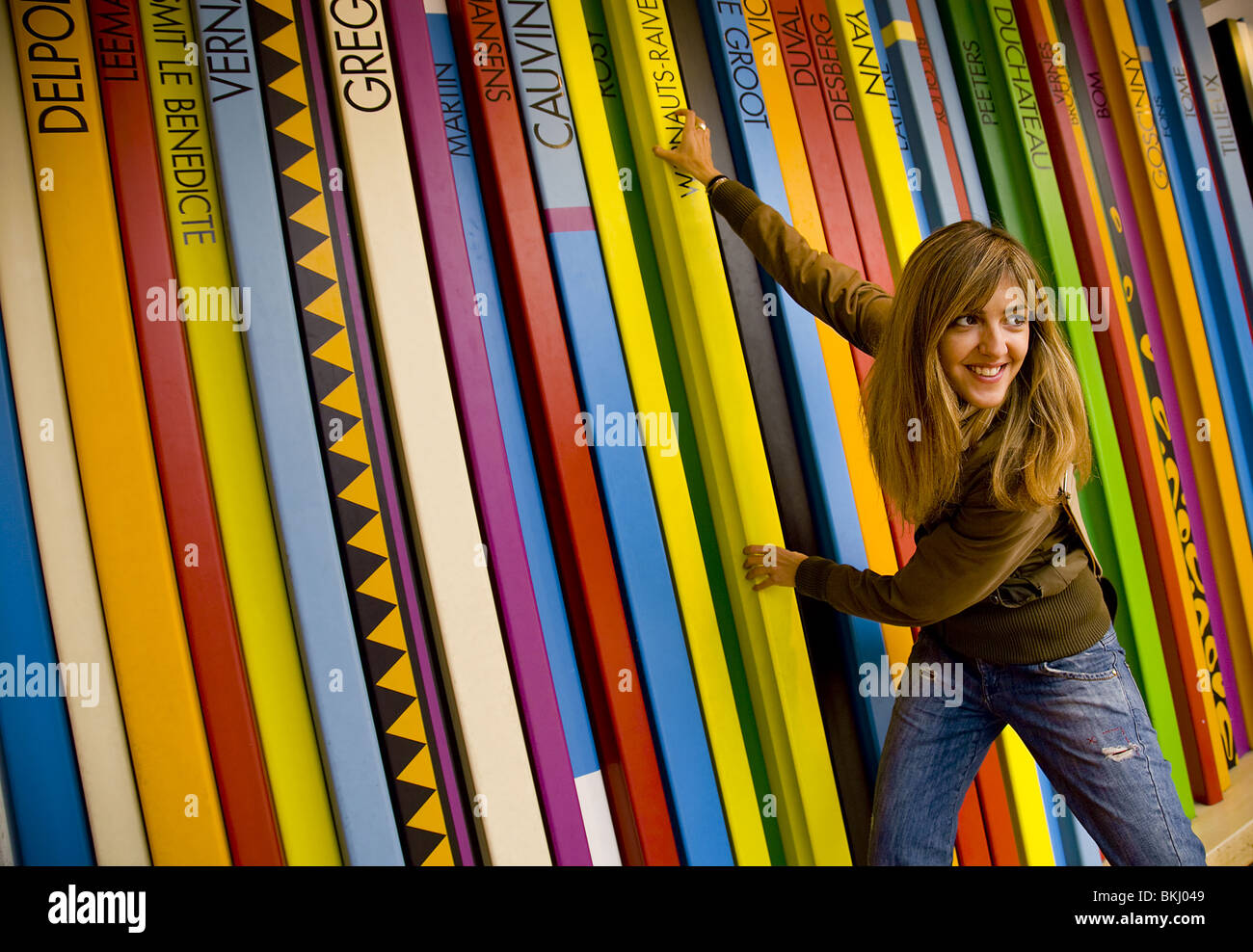 Im Museum des Comics, Brüssel, Belgien Stockfoto