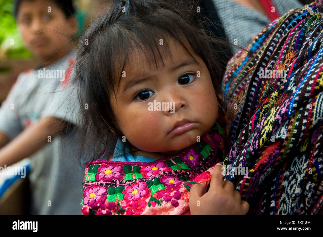 Maya-Baby Panajachel Guatemala Stockfoto