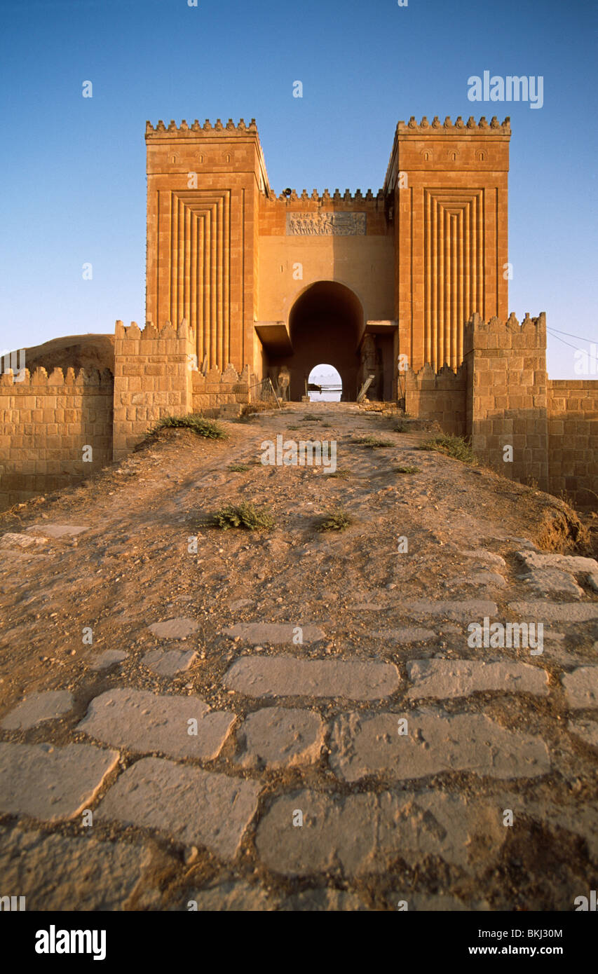 Mosul-Irak-Tor der alten Nievah 3. Hauptstadt Assyriens von berühmten Königen - Sargon Ii Sanherib & Assurbananipal regiert Stockfoto
